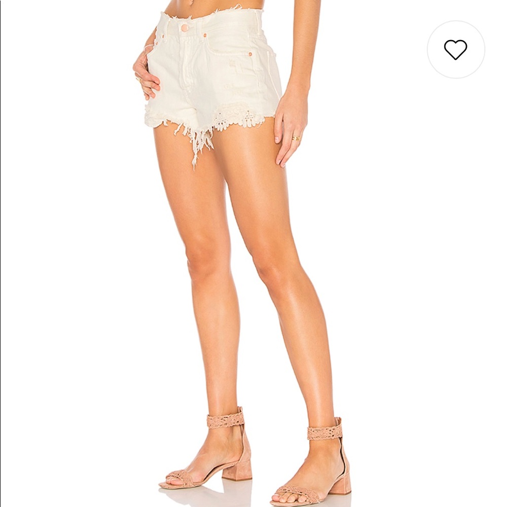 Free People Daisy Chain Distressed Shorts - Picture 1 of 6